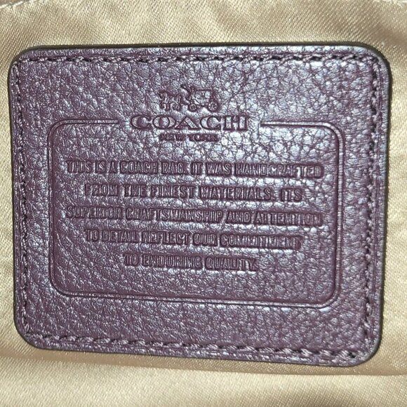 Authentic Coach Burgundy Crossbody, Model #F28725, Excellent, Like New Condition - Picture 11 of 12